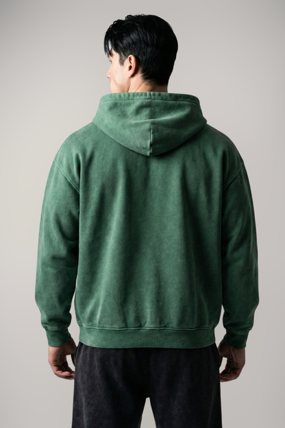 RIFT | ACID WASH BOXY ZIP-UP HOODIE