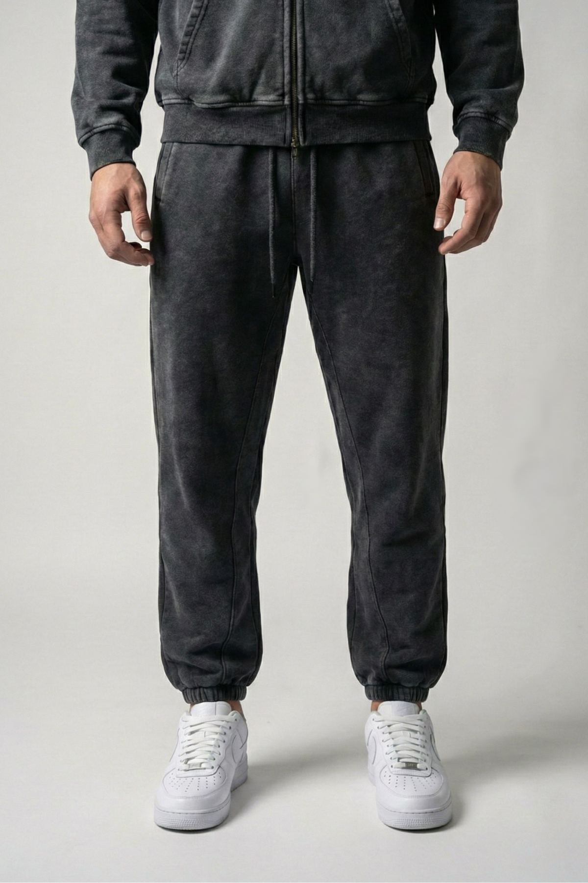 RIFT | ACID WASH CUFFED SWEATPANTS