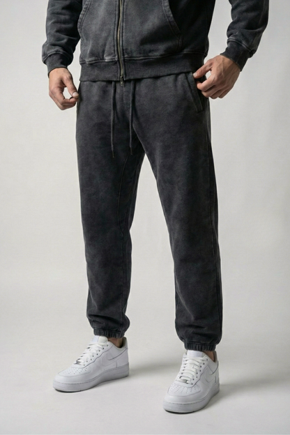 RIFT | ACID WASH CUFFED SWEATPANTS