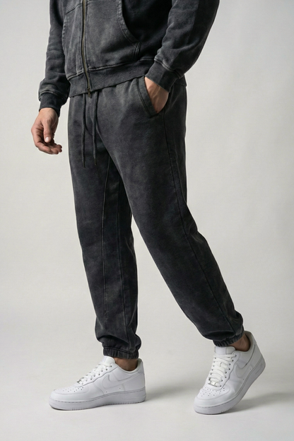 RIFT | ACID WASH CUFFED SWEATPANTS