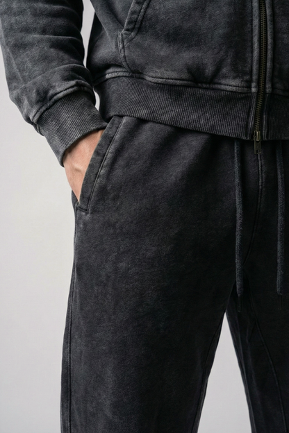 RIFT | ACID WASH CUFFED SWEATPANTS