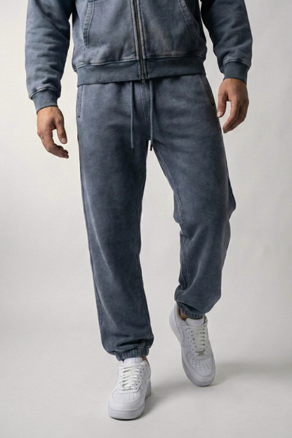 RIFT | ACID WASH CUFFED SWEATPANTS