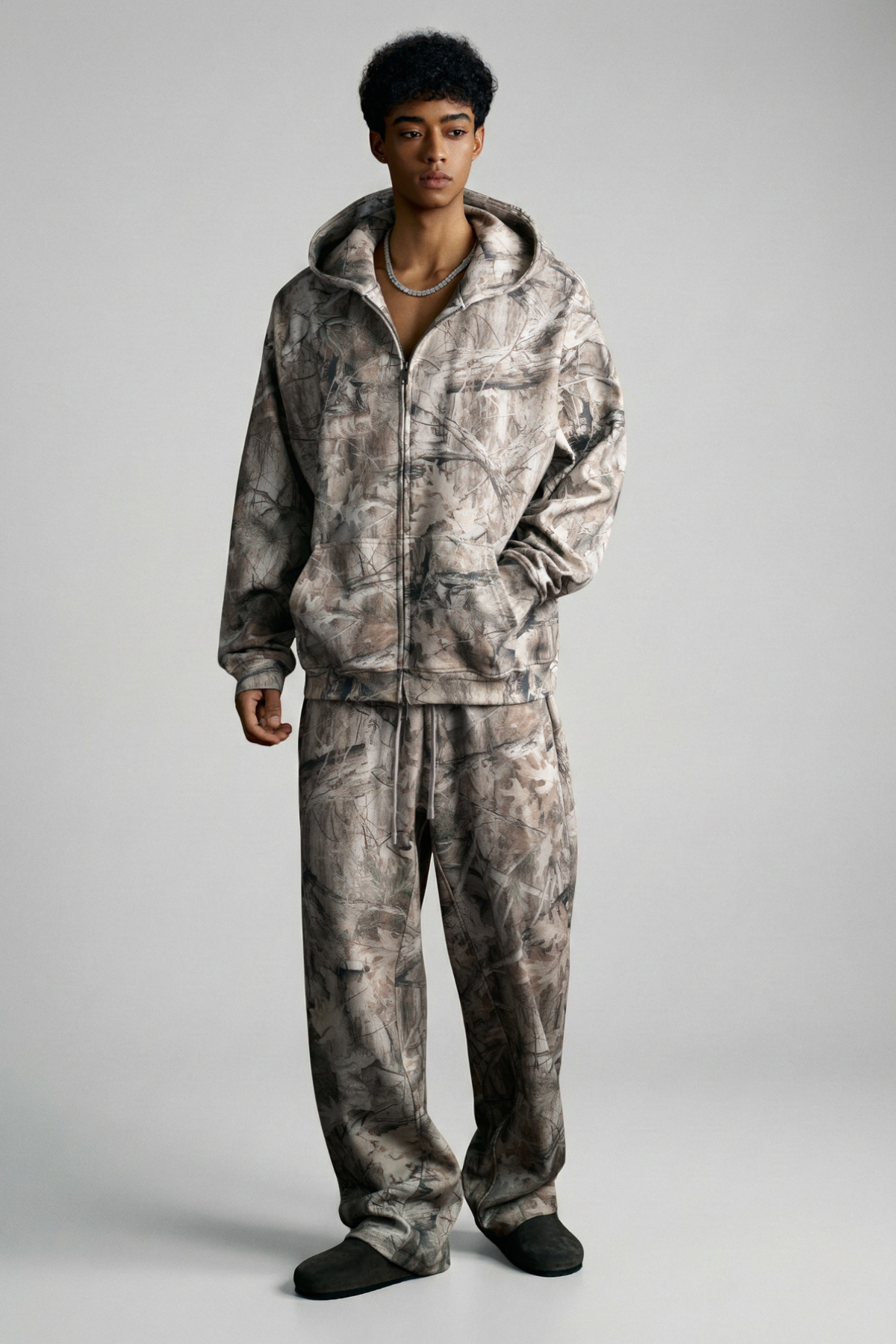 CAMO | FULL-ZIP OVERSIZED HOODIE