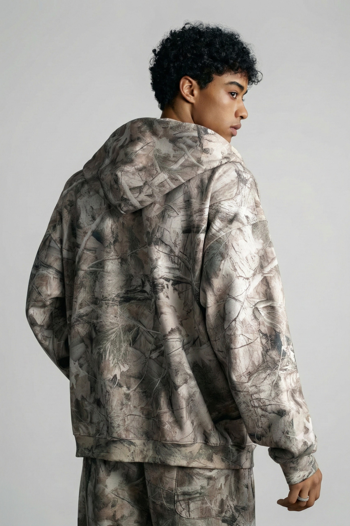 CAMO | FULL-ZIP OVERSIZED HOODIE