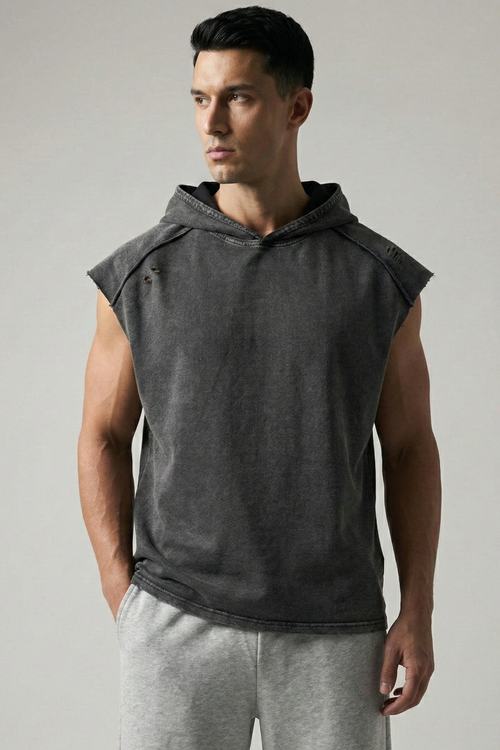 ASH | HOODIE CUT-OFF TANK