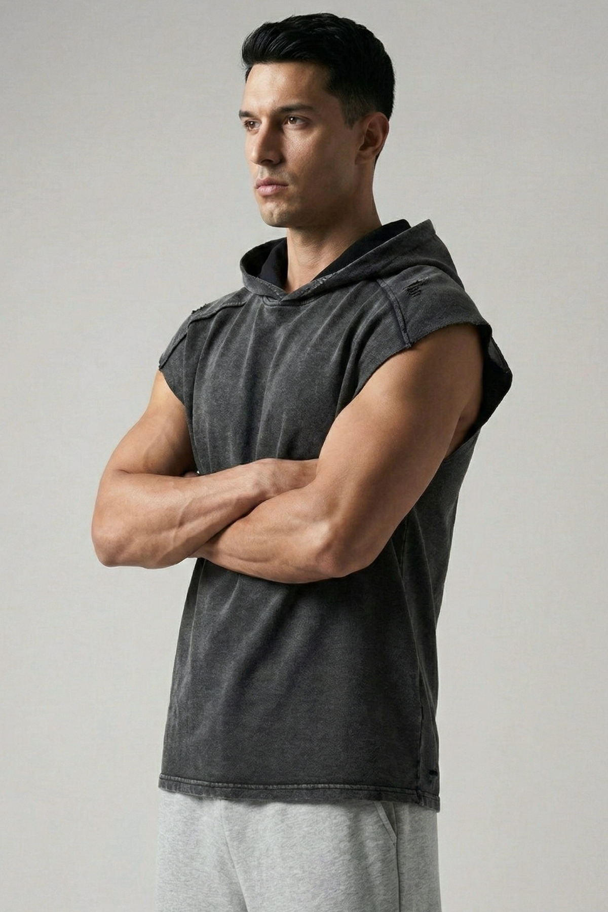 ASH | HOODIE CUT-OFF TANK