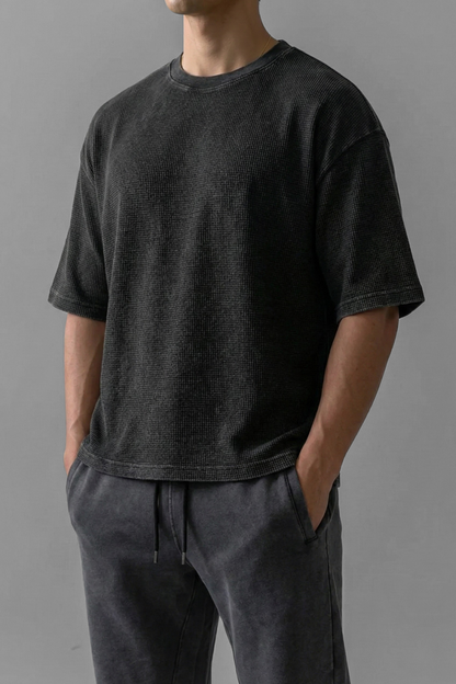 FRACTURE | WAFFLE-KNIT OVERSIZED TEE