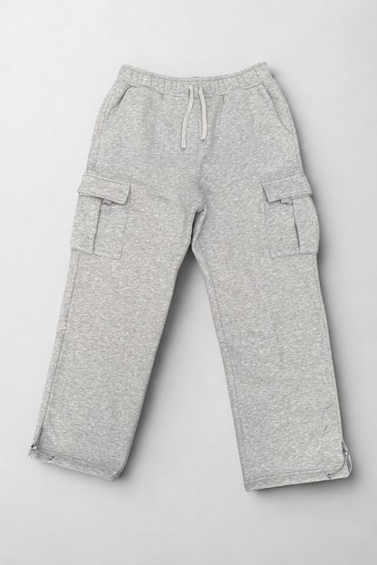 ESSENTIAL | CARGO WIDE-LEG SWEATPANTS