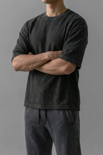 FRACTURE | WAFFLE-KNIT OVERSIZED TEE