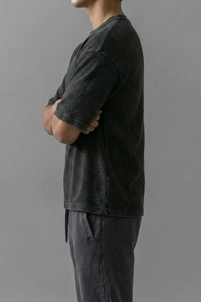 FRACTURE | WAFFLE-KNIT OVERSIZED TEE
