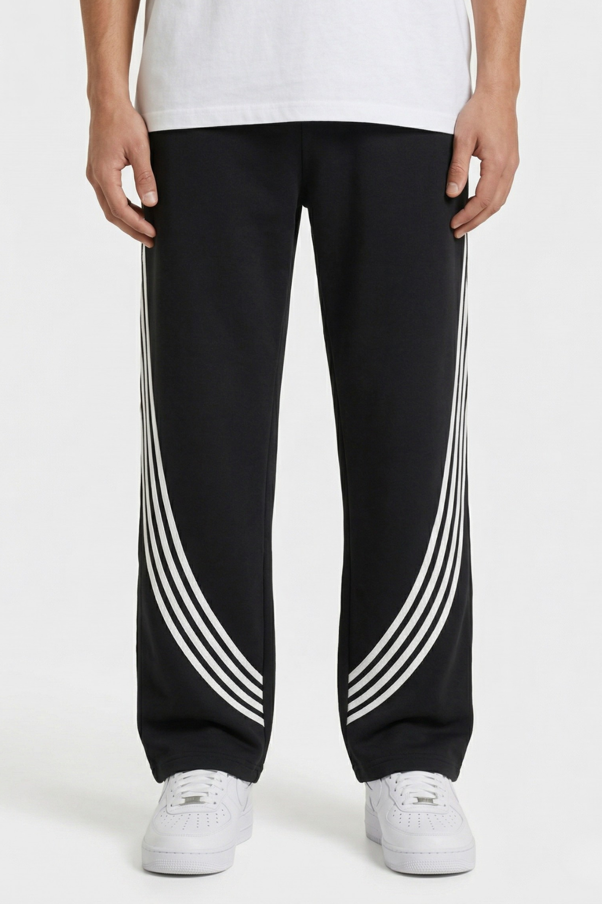 STRATA | STRIPED WIDE-LEG SWEATPANTS