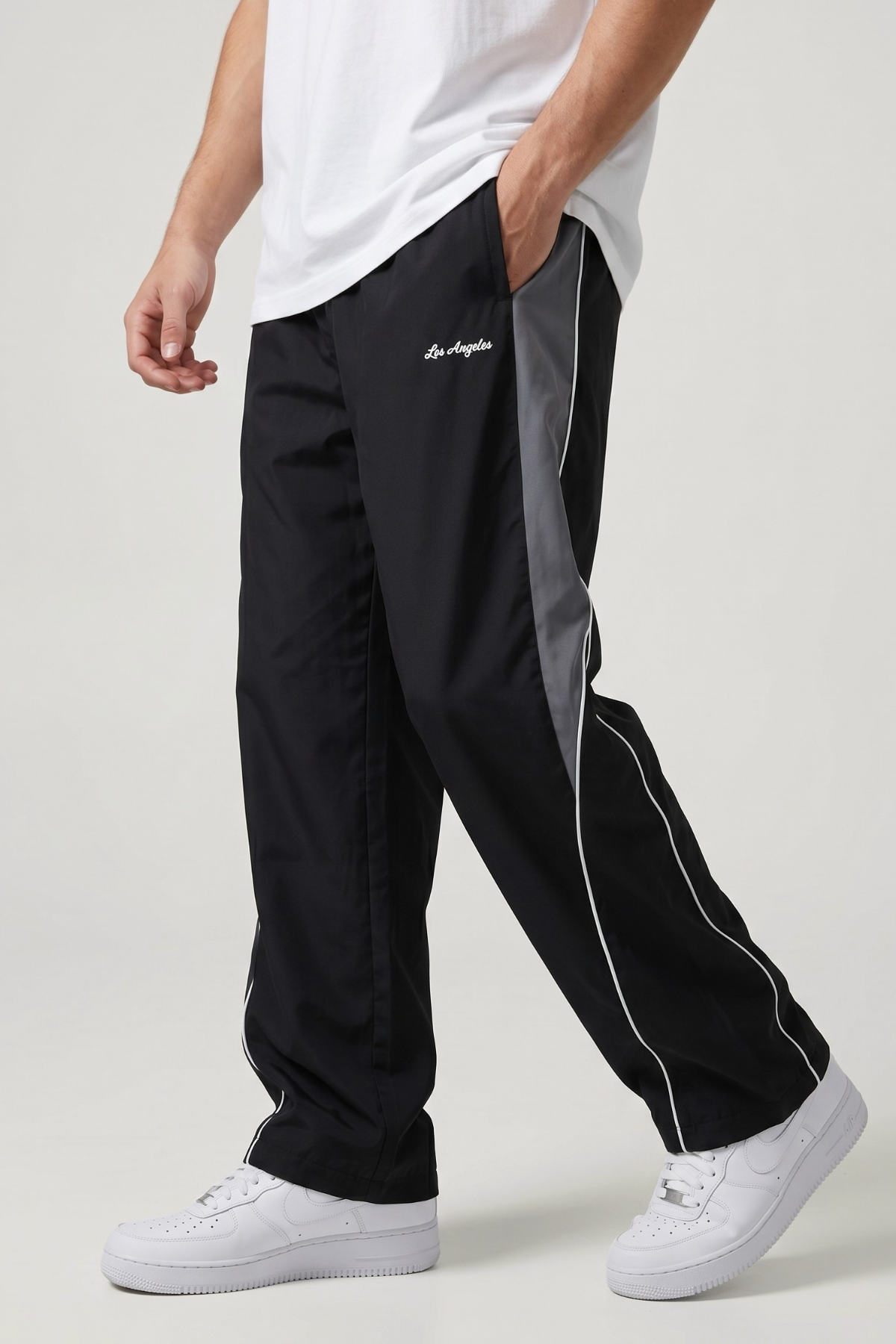 LOS ANGELES | WIDE-LEG TRACK PANTS