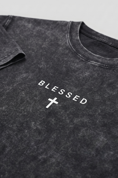 BLESSED | OVERSIZED ACID-WASH TEE